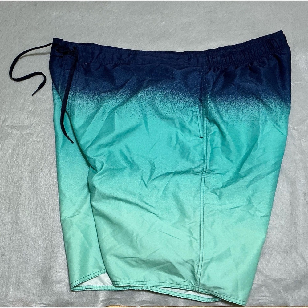 True Nation Mens Board Shorts Trunks Size 3XL Swim Surf Beach Green Blue - Picture 3 of 9